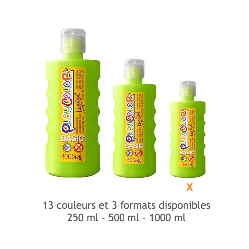 Peinture gouache liquide BASIC 250ml. VERT CLAIR - PLAYCOLOR