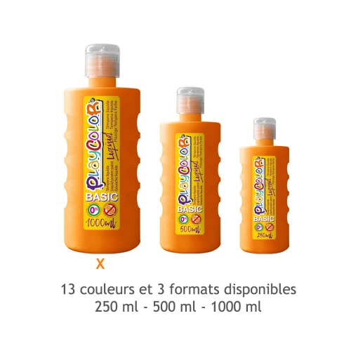 Peinture gouache liquide BASIC 1000ml. ORANGE - PLAYCOLOR