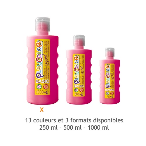Peinture gouache liquide BASIC 1000ml. FUSHIA - PLAYCOLOR
