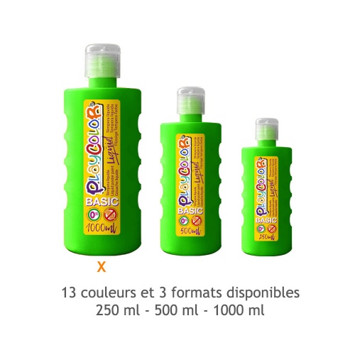 Peinture gouache liquide BASIC 1000ml. VERT FONCE - PLAYCOLOR