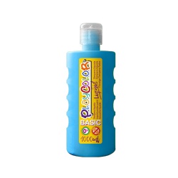 Peinture gouache liquide BASIC 1000ml. BLEU CLAIR - PLAYCOLOR
