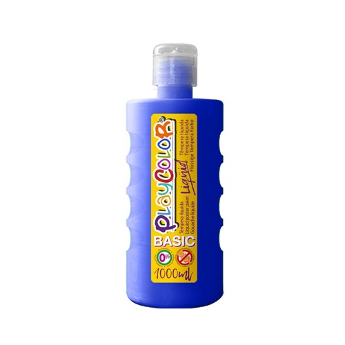 Peinture gouache liquide BASIC 1000ml. BLEU FONCE - PLAYCOLOR