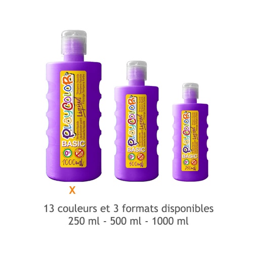 Peinture gouache liquide BASIC 1000ml. VIOLET - PLAYCOLOR