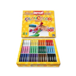 BASIC ONE CLASS BOX - Stick de peinture gouache solide 10 g -144 pcs - couleurs assorties - PLAYCOLOR