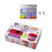 FINGER PAINT BASIC - Lot de 6 pots de peinture au doigt - 40 ml. Monocouleur BLANC - PLAYCOLOR