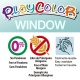 WINDOW ONE - Stick de peinture gouache solide 10 g pour fenêtre, céramique ou miroir - 6 couleurs assorties - PLAYCOLOR