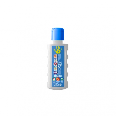 FINGER PAINT BASIC - Peinture au doigt - 250 ml. Couleur Blanche - PLAYCOLOR