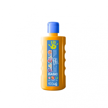 FINGER PAINT BASIC - Peinture au doigt - 500 ml. Couleur Orange - PLAYCOLOR