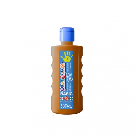 FINGER PAINT BASIC - Peinture au doigt - 500 ml. Couleur Marron - PLAYCOLOR