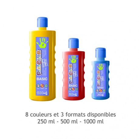 FINGER PAINT BASIC - Peinture au doigt - 1000 ml. Couleur Jaune - PLAYCOLOR