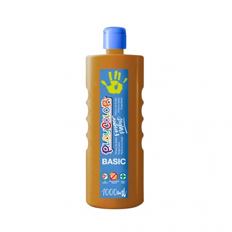 FINGER PAINT BASIC - Peinture au doigt - 1000 ml. Couleur Marron - PLAYCOLOR