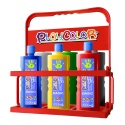 FINGER PAINT BASIC - Lot de 6 Peinture au doigt - 1000 ml. avec casier de rangement - PLAYCOLOR
