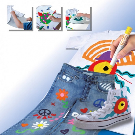 TEXTIL POCKET - Stylo de peinture gouache solide 5 g - 12 couleurs assorties - PLAYCOLOR