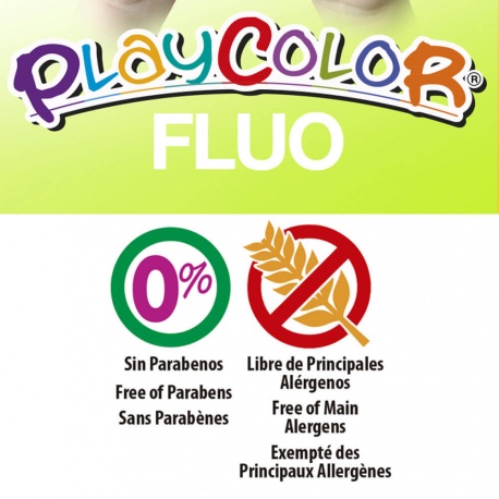 FLUO ONE - Stick de peinture gouache solide 10 g - 6 couleurs assorties - PLAYCOLOR