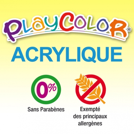 ACRYLIC BASIC - Peinture liquide acrylique 250 ml. - Coloris JAUNE - PLAYCOLOR