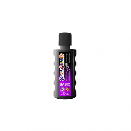 ACRYLIC BASIC - Peinture liquide acrylique 250 ml. - Coloris NOIR - PLAYCOLOR