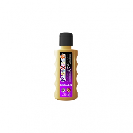 ACRYLIC BASIC - Peinture liquide acrylique 250 ml. - Coloris OR - PLAYCOLOR