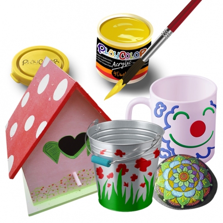 ACRYLIC BASIC - Peinture liquide acrylique 250 ml. - Coloris OR - PLAYCOLOR