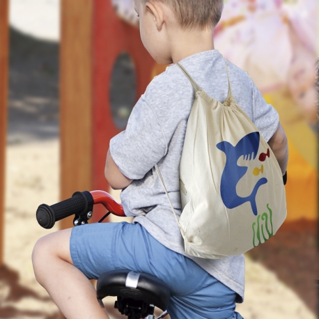 Pack Bag 2-en-1 - 6 sticks de peinture pour textile PLAYCOLOR + sac à dos + pochoir