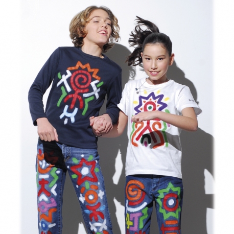 Pack 3-en-1 - Maquillage + T-Shirt à peindre + Stick de peinture pour textile - Thème PIRATE - PLAYCOLOR