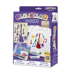 Pack 3-en-1 - Maquillage + T-Shirt à peindre + Stick de peinture pour textile - Thème PIRATE - PLAYCOLOR