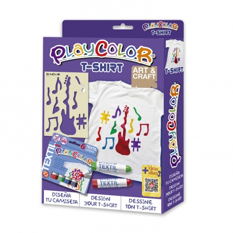 Pack 3-en-1 - Maquillage + T-Shirt à peindre + Stick de peinture pour textile - Thème PIRATE - PLAYCOLOR