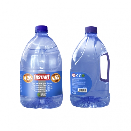 Colle liquide transparente - Bidon de 4,5 L - GRAND FORMAT - Spécial SLIME ou Professionnels - INSTANT