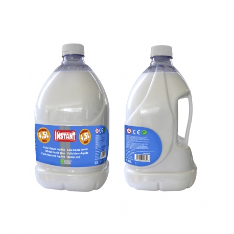 Colle blanche liquide - Bidon de 4,5 L - GRAND FORMAT - Spécial SLIME ou Professionnels - INSTANT