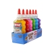 Lot de 6 Colles métallique avec paillettes - GLITTER GLUE METALLIC 180ml - 6 couleurs assorties - SLIME - INSTANT