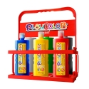 Lot de 6 Peinture gouache liquide BASIC 1000ml avec casier de rangement - PLAYCOLOR