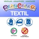 Pack 2-en-1 comprenant 2 POCHOIRS filles + TEXTIL POCKET - 6 Stylos de peinture gouache solide spécial textile - PLAYCOLOR 