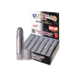 METALLIC ONE - Stick de peinture gouache solide 10 g - 12 couleurs assorties - PLAYCOLOR