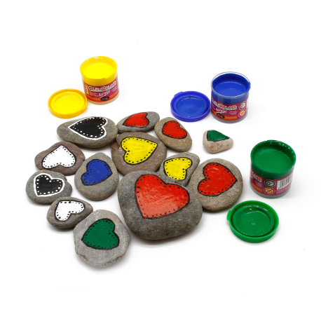 ACRYLIC BASIC - Lot de 6 pots de peinture acrylique - 40 ml. - 6 couleurs assorties - PLAYCOLOR