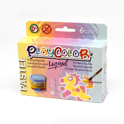 FINGER PAINT BASIC - Lot de 6 pots de peinture au doigt - 40 ml. couleurs assorties - PLAYCOLOR