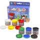 FINGER PAINT BASIC - Lot de 6 pots de peinture au doigt - 40 ml. couleurs assorties - PLAYCOLOR